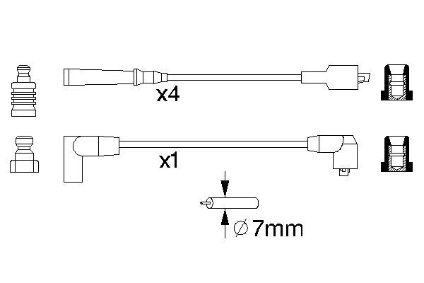 Ignition Cable Kit - 0 986 356 866 BOSCH