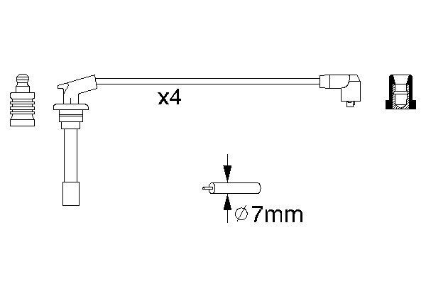Ignition Cable Kit - 0 986 356 867 BOSCH