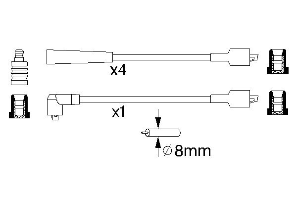Ignition Cable Kit - 0 986 356 868 BOSCH