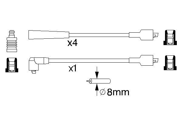 Ignition Cable Kit - 0 986 356 868 BOSCH