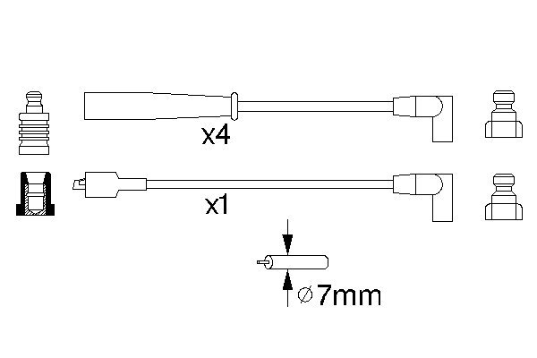 Ignition Cable Kit - 0 986 356 873 BOSCH