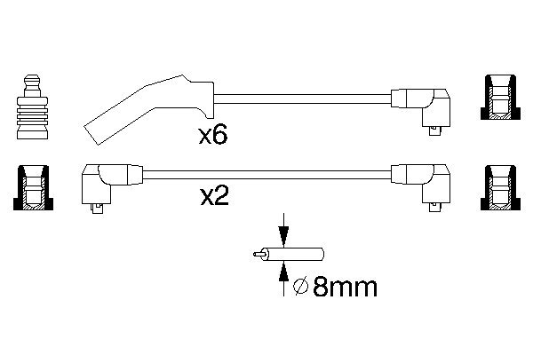 Ignition Cable Kit - 0 986 356 879 BOSCH