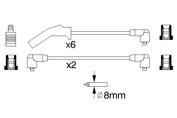 Ignition Cable Kit - 0 986 356 879 BOSCH
