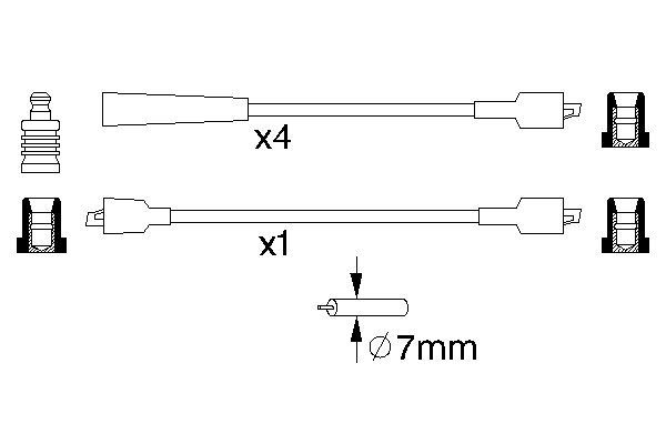 Ignition Cable Kit - 0 986 356 880 BOSCH