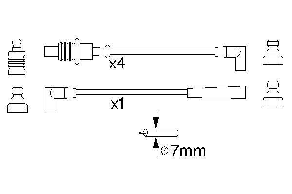 Ignition Cable Kit - 0 986 356 883 BOSCH