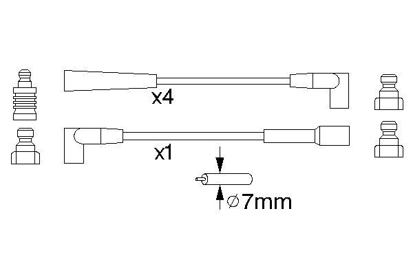 Ignition Cable Kit - 0 986 356 886 BOSCH