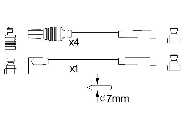 Ignition Cable Kit - 0 986 356 889 BOSCH