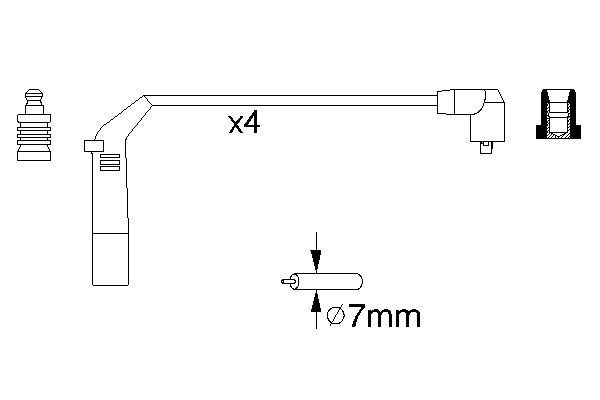 Ignition Cable Kit - 0 986 356 898 BOSCH