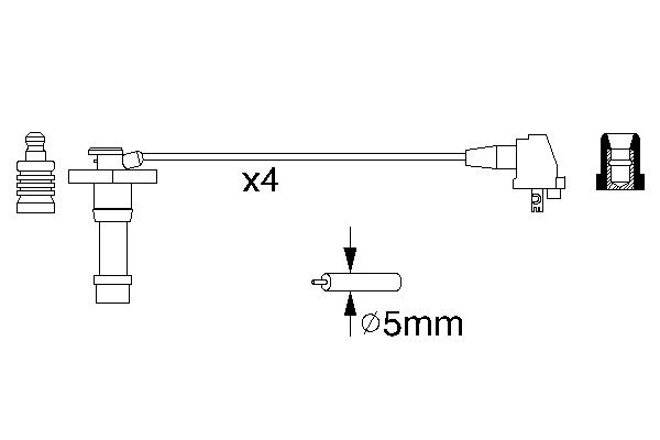 Ignition Cable Kit - 0 986 356 928 BOSCH