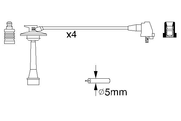 Ignition Cable Kit - 0 986 356 933 BOSCH