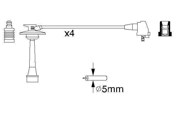 Ignition Cable Kit - 0 986 356 933 BOSCH