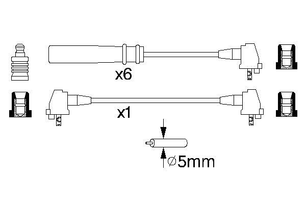 Ignition Cable Kit - 0 986 356 937 BOSCH