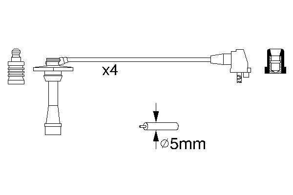 Ignition Cable Kit - 0 986 356 957 BOSCH