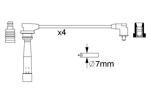 Ignition Cable Kit - 0 986 356 970 BOSCH