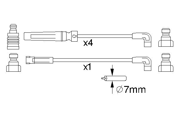 Ignition Cable Kit - 0 986 356 975 BOSCH