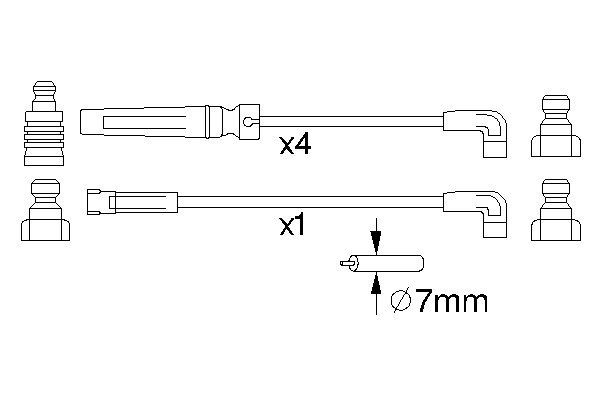 Ignition Cable Kit - 0 986 356 975 BOSCH
