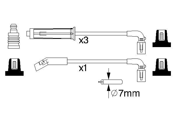 Ignition Cable Kit - 0 986 356 980 BOSCH