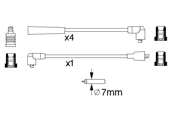 Ignition Cable Kit - 0 986 356 984 BOSCH