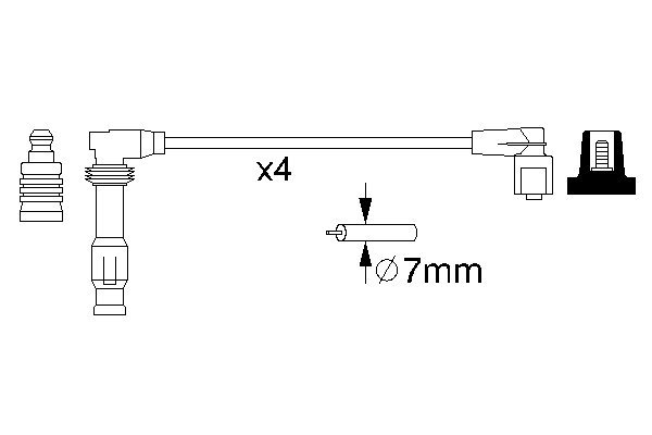 Ignition Cable Kit - 0 986 356 986 BOSCH