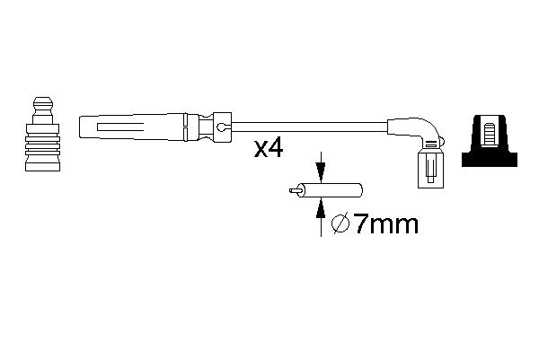 Ignition Cable Kit - 0 986 356 987 BOSCH