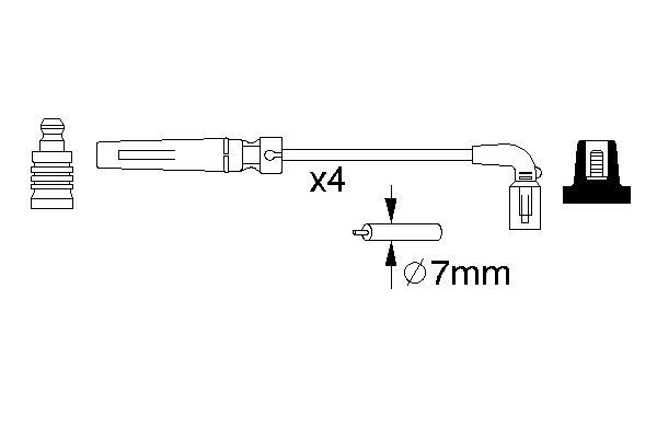 Ignition Cable Kit - 0 986 356 987 BOSCH