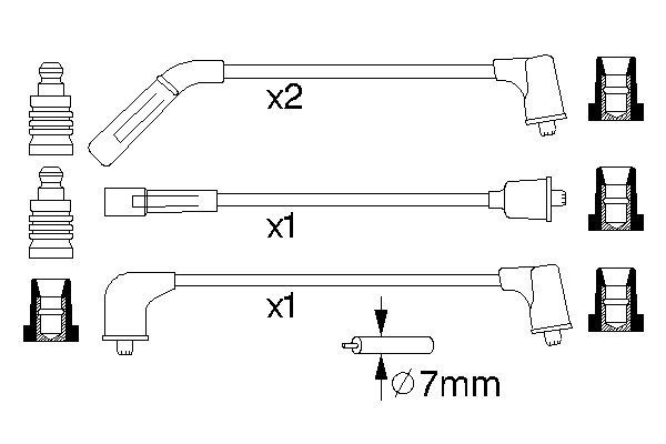 Ignition Cable Kit - 0 986 356 988 BOSCH