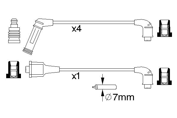 Ignition Cable Kit - 0 986 356 990 BOSCH