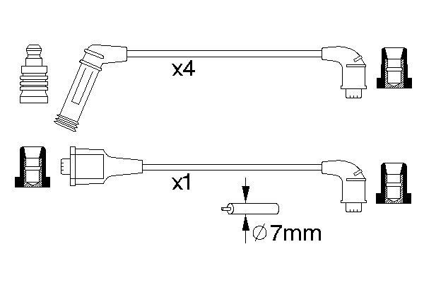 Ignition Cable Kit - 0 986 356 990 BOSCH