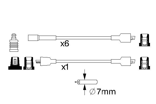 Ignition Cable Kit - 0 986 357 011 BOSCH