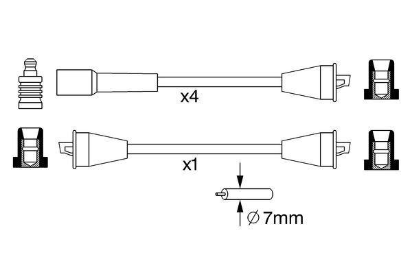 Ignition Cable Kit - 0 986 357 049 BOSCH