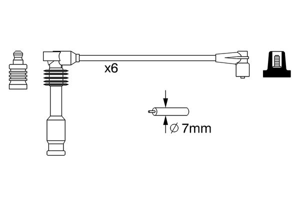 Zündleitungssatz - 0 986 357 050 BOSCH