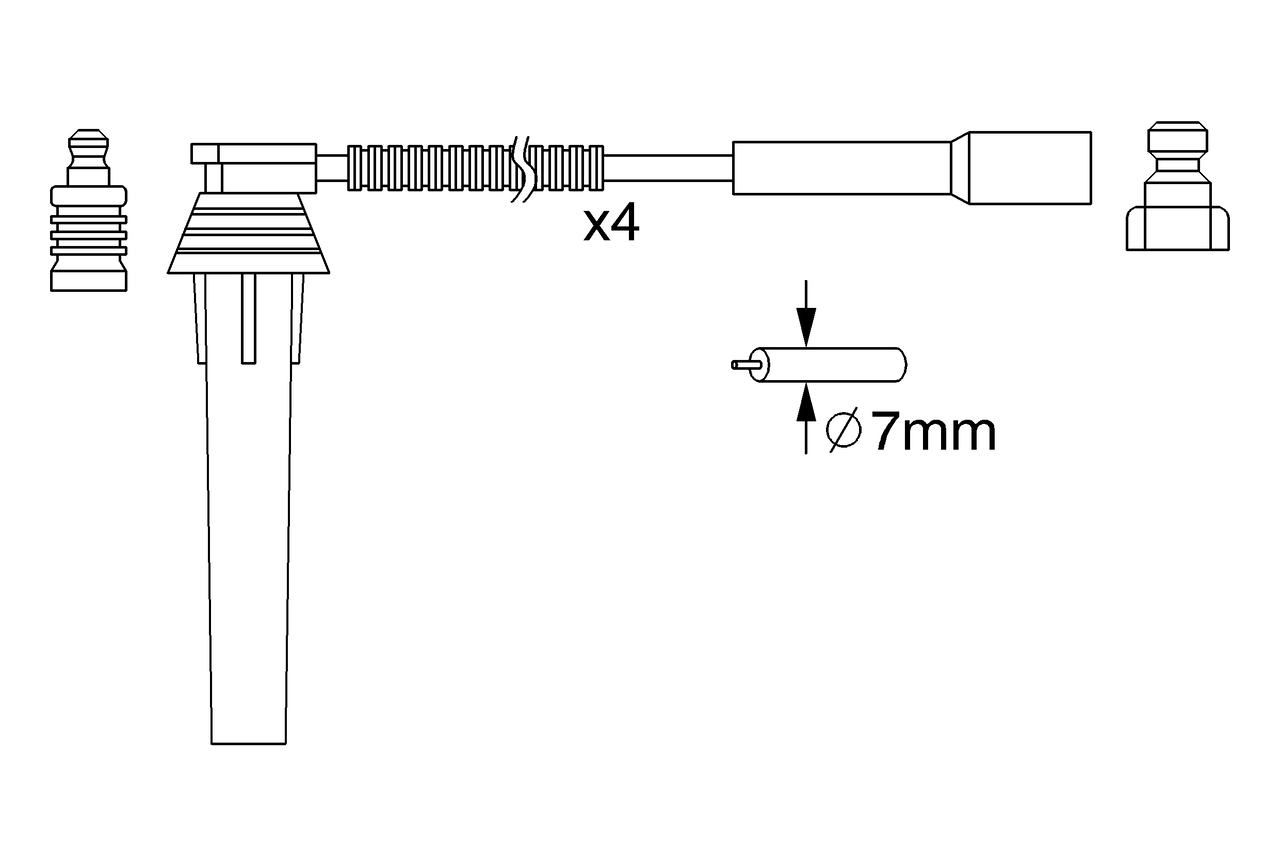 Ignition Cable Kit - 0 986 357 052 BOSCH