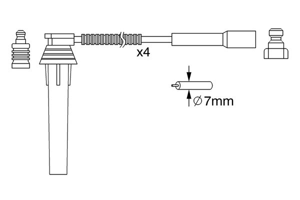 Ignition Cable Kit - 0 986 357 052 BOSCH