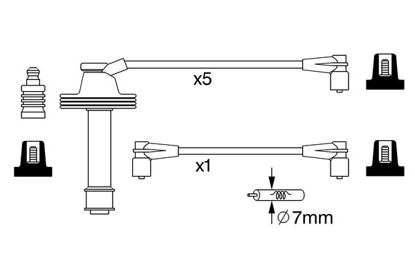 Ignition Cable Kit - 0 986 357 054 BOSCH