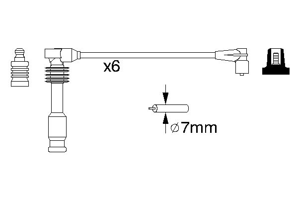 Ignition Cable Kit - 0 986 357 055 BOSCH