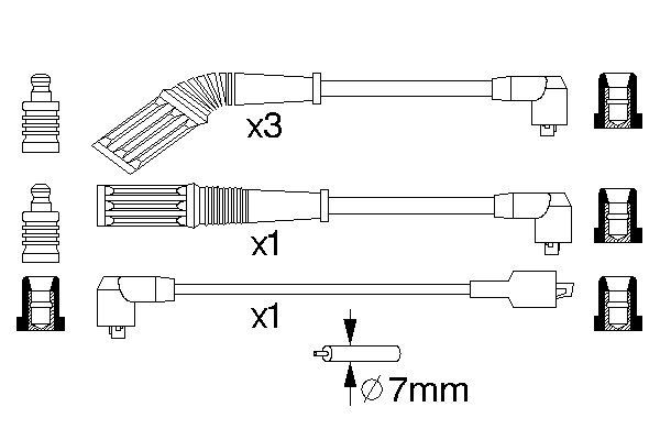 Ignition Cable Kit - 0 986 357 075 BOSCH