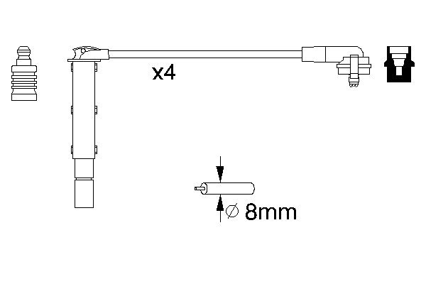 Комплект проводов зажигания - 0 986 357 090 BOSCH