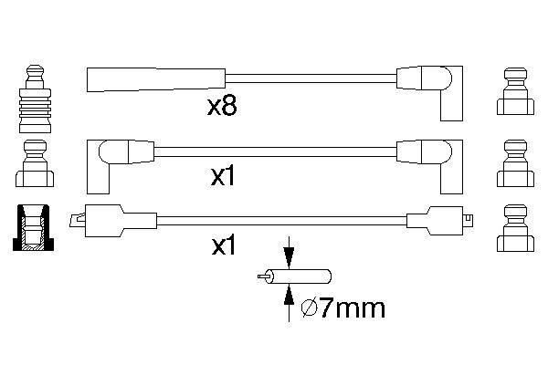 Ignition Cable Kit - 0 986 357 118 BOSCH