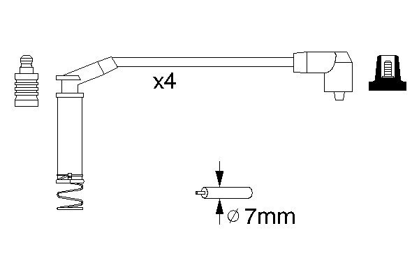 Ignition Cable Kit - 0 986 357 124 BOSCH