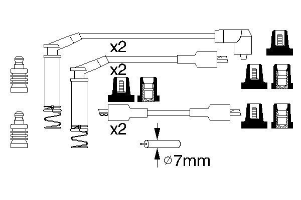 Ignition Cable Kit - 0 986 357 125 BOSCH