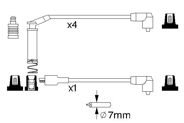Ignition Cable Kit - 0 986 357 127 BOSCH