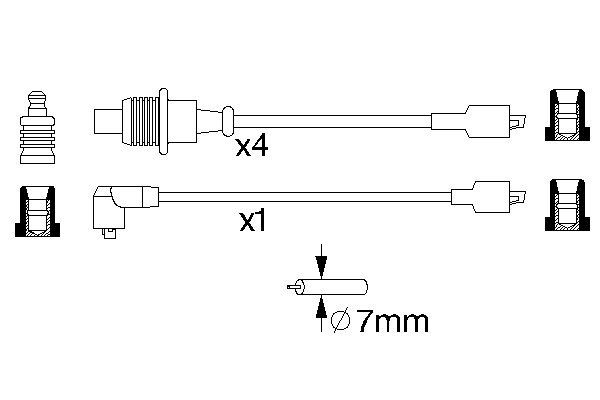 Ignition Cable Kit - 0 986 357 128 BOSCH