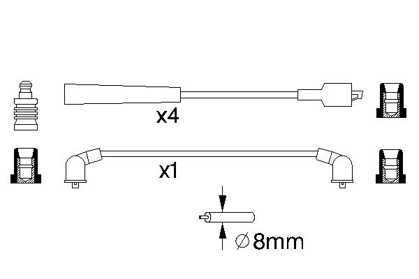 Ignition Cable Kit - 0 986 357 129 BOSCH