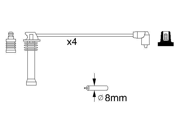 Ignition Cable Kit - 0 986 357 141 BOSCH