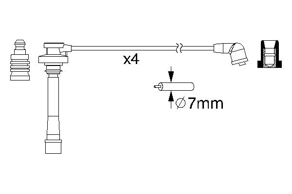 Ignition Cable Kit - 0 986 357 147 BOSCH