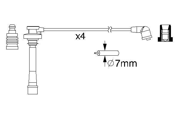 Ignition Cable Kit - 0 986 357 147 BOSCH