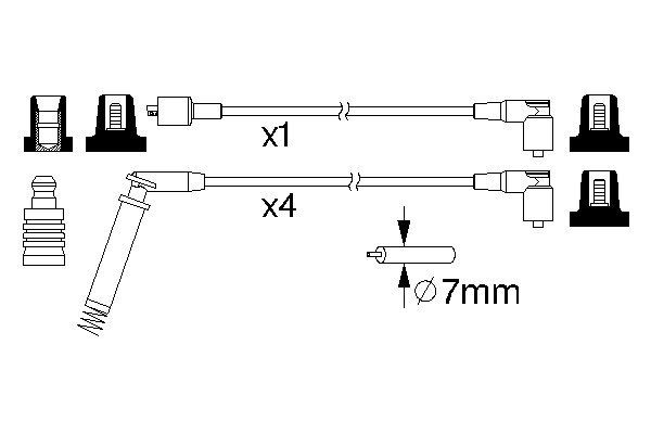 Ignition Cable Kit - 0 986 357 148 BOSCH