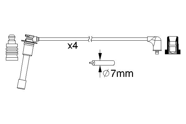 Ignition Cable Kit - 0 986 357 149 BOSCH