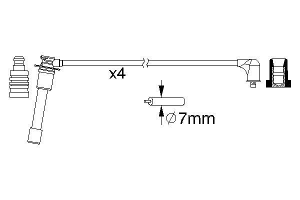 Ignition Cable Kit - 0 986 357 149 BOSCH