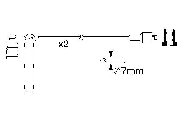 Комплект проводов зажигания - 0 986 357 154 BOSCH